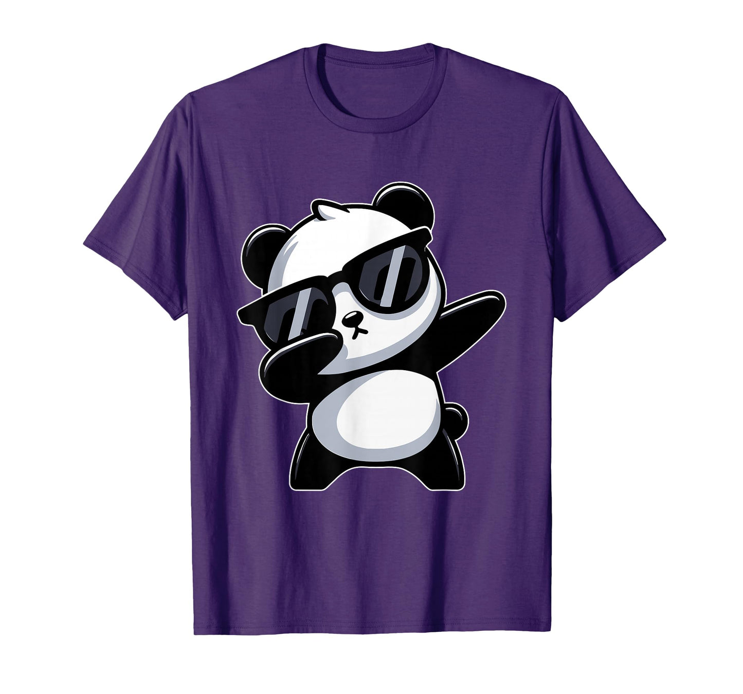 Funny Dabbing Panda With Sunglasses, Cool Panda Dab Dance T-Shirt, Small, Black