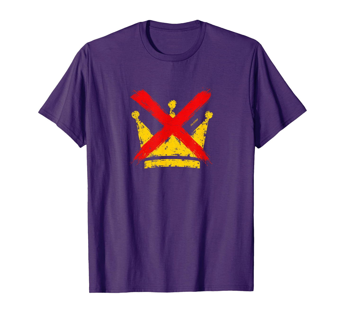 No Kings Vintage Crown Grunge Street Art Style T-Shirt