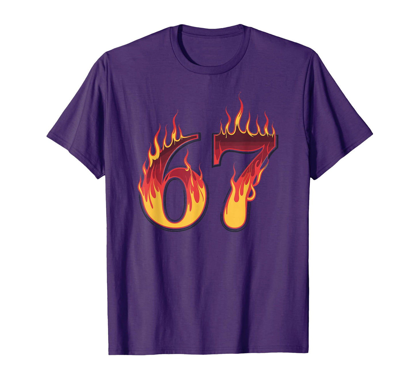 67 Flames Funny Six Seven Gen Alpha Meme Slang T-Shirt
