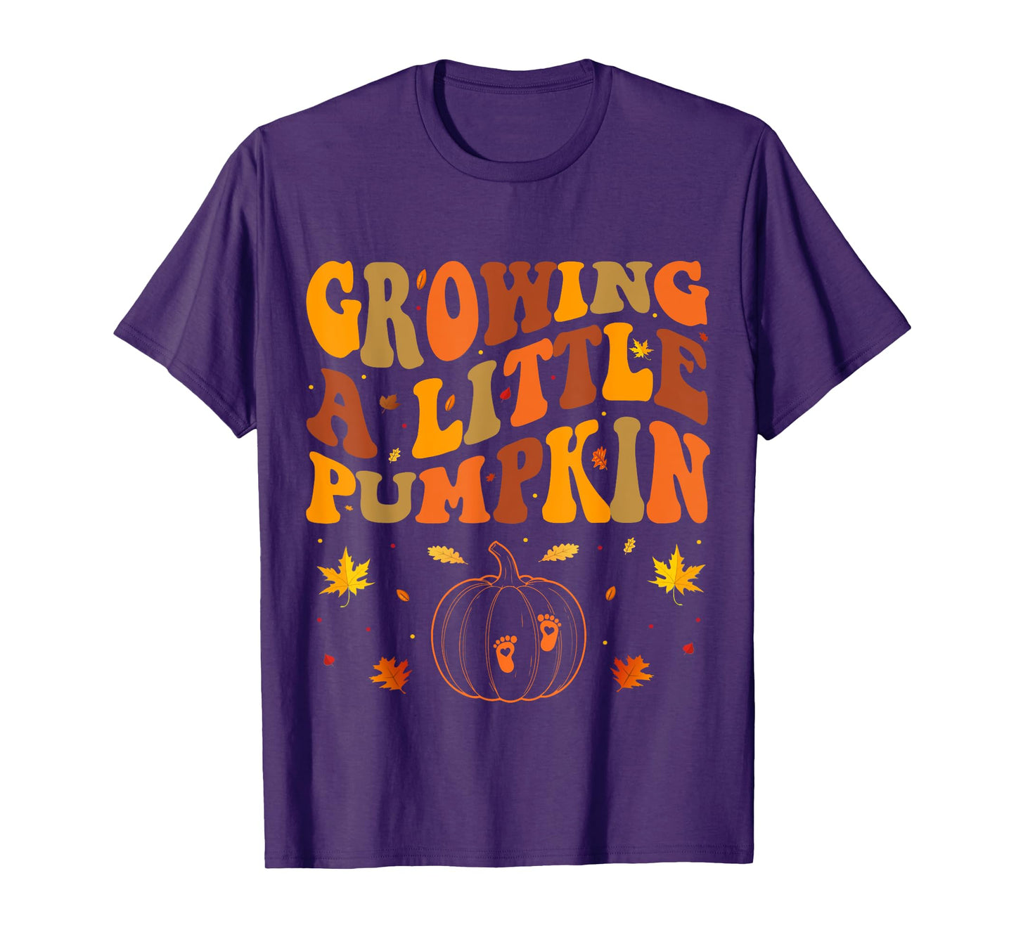 Growing A Little Pumpkin Thanksgiving Pregnancy T-Shirt