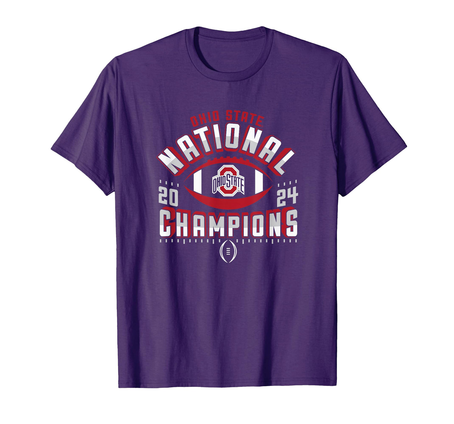 Ohio State Buckeyes National Champs 2024 CFP Football Black T-Shirt