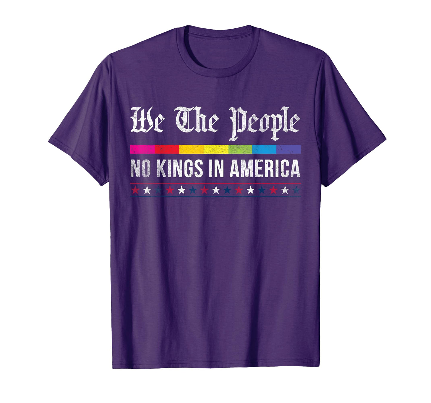 vintage No Kings in America We the People Patriotic USA T-Shirt