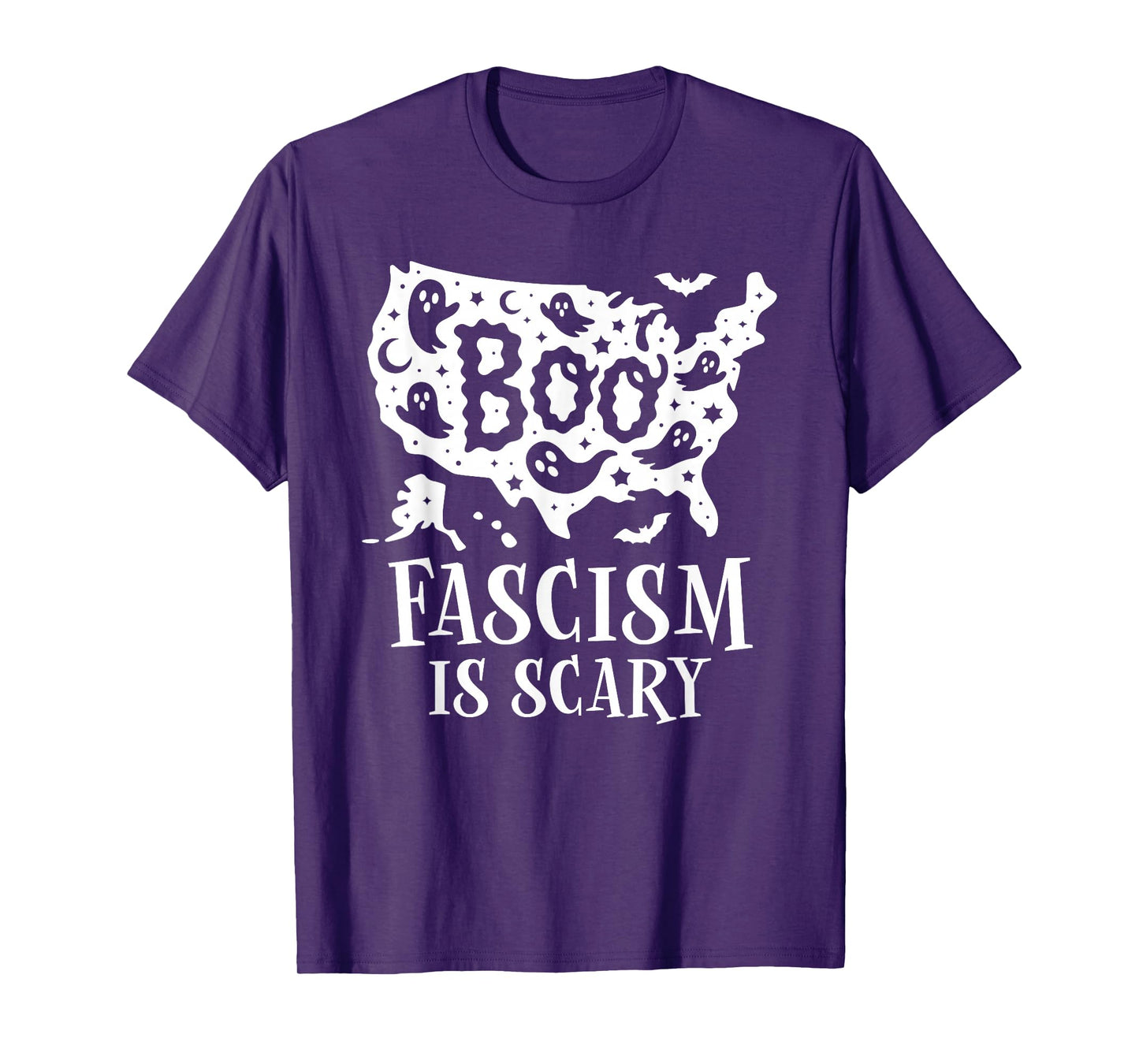 Boo Fascism Boo Sheet Resist No King America Halloween Ghost T-Shirt