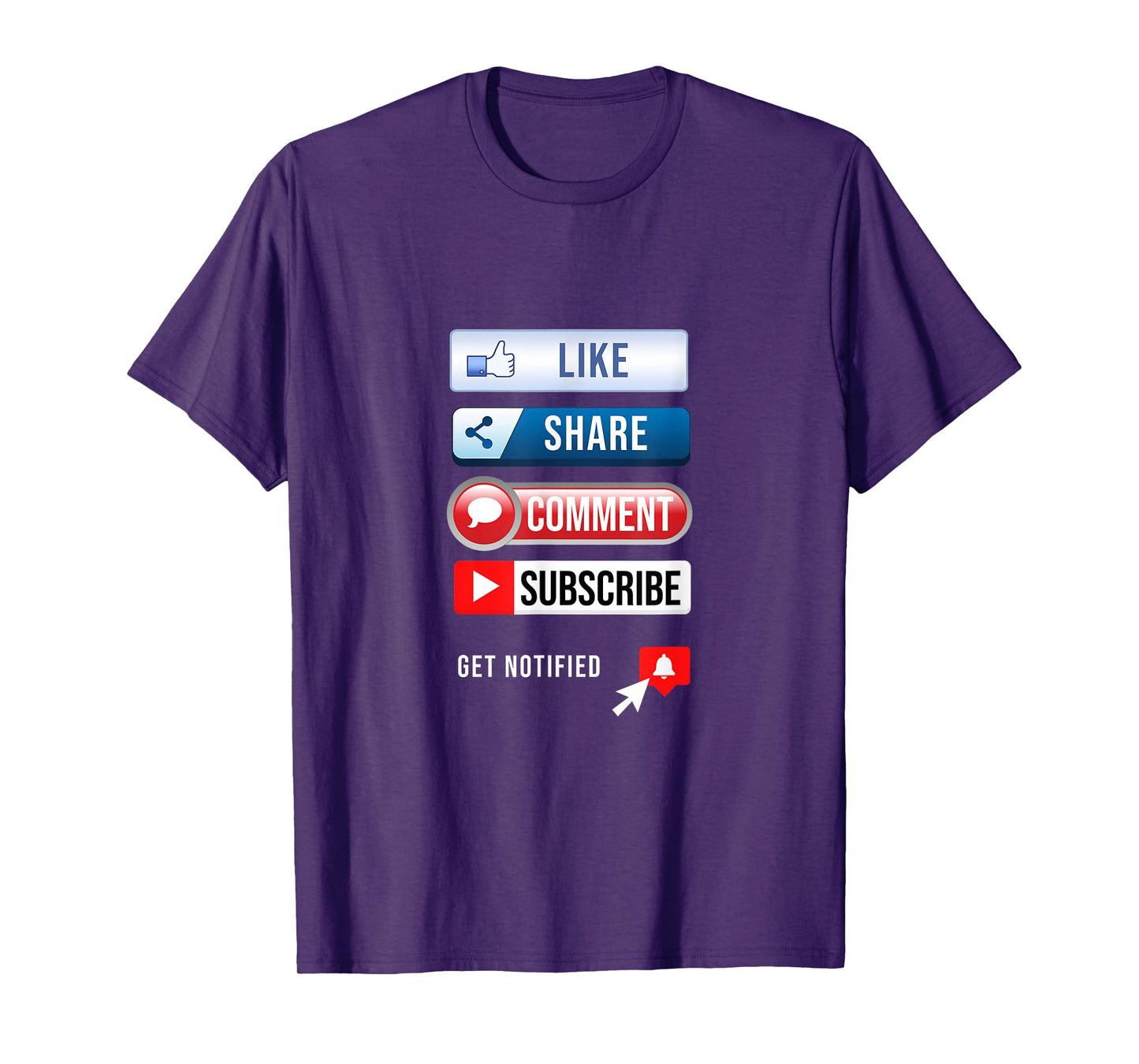 Social Media Like Share Comment Subscribe Vlogger T-Shirt