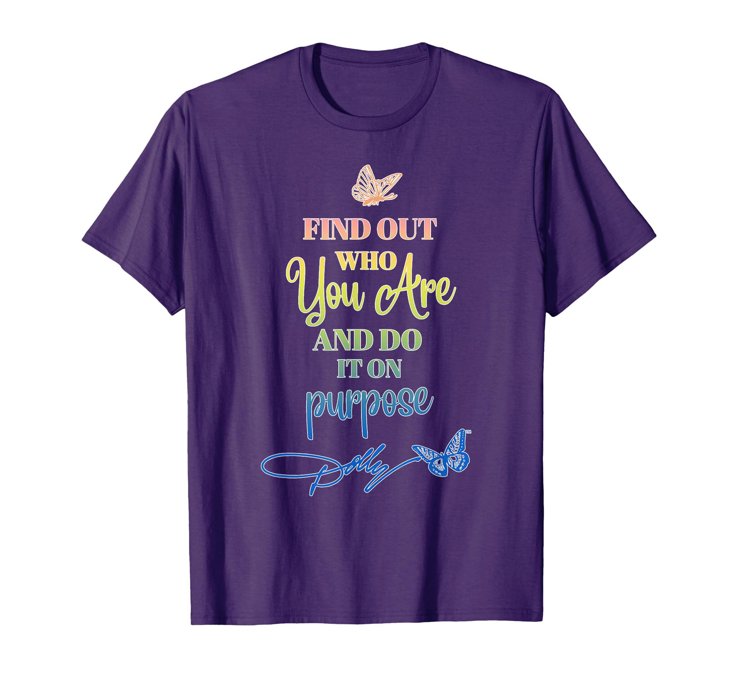 Dolly Parton Find Out Who You Are T-Shirt - Unisex Adult, Black, Small, Short Sleeve, Classic Fit, Round Neck
