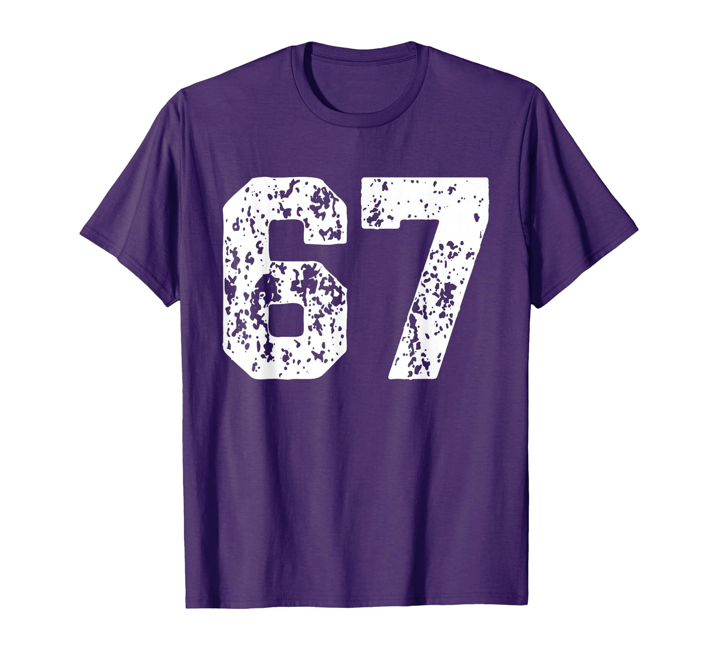 Number 67 White Best Classic College Style Birthday Funny T-Shirt