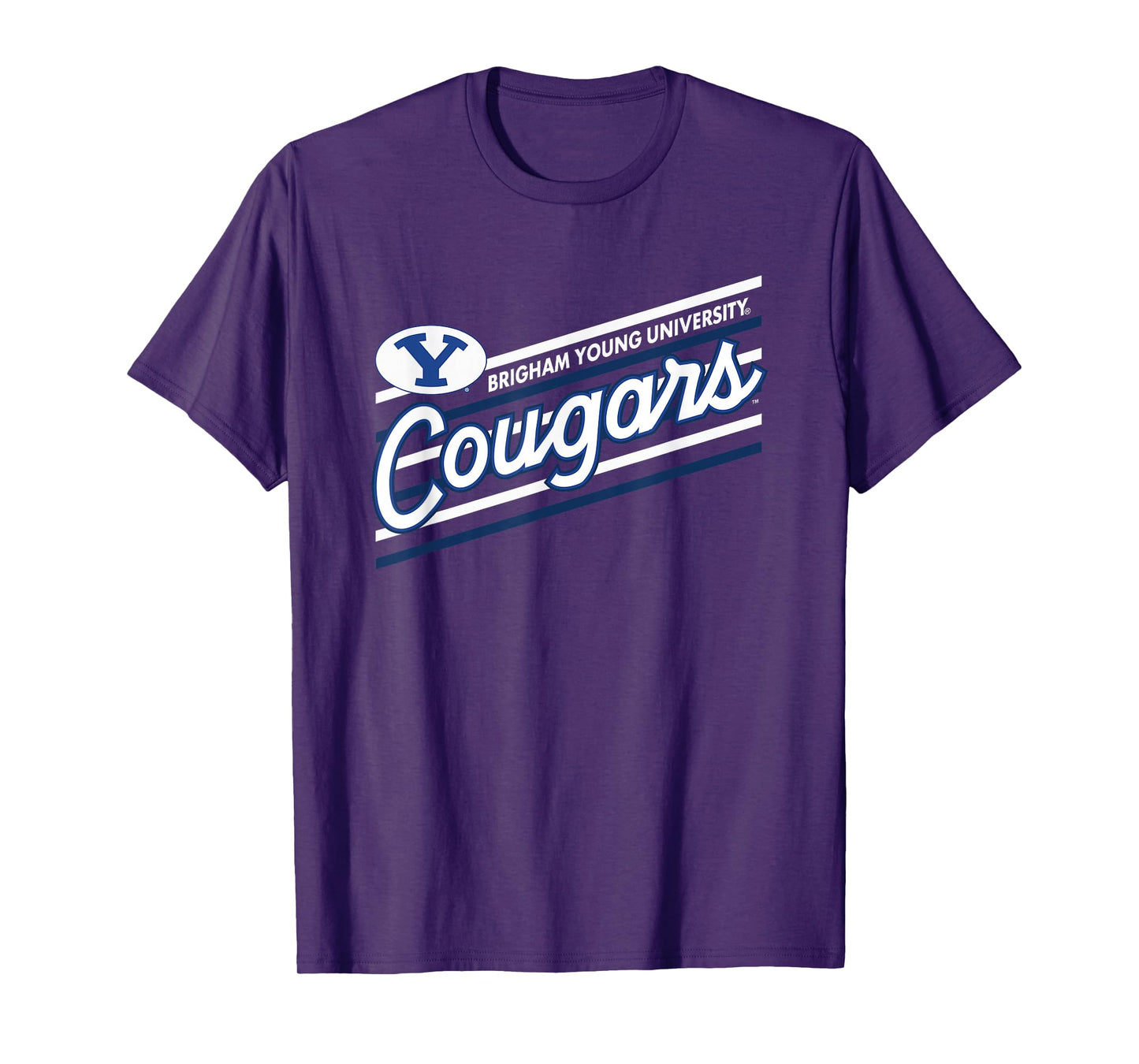 BYU Cougars Retro Performer Blue Officially Licensed T-Shirt