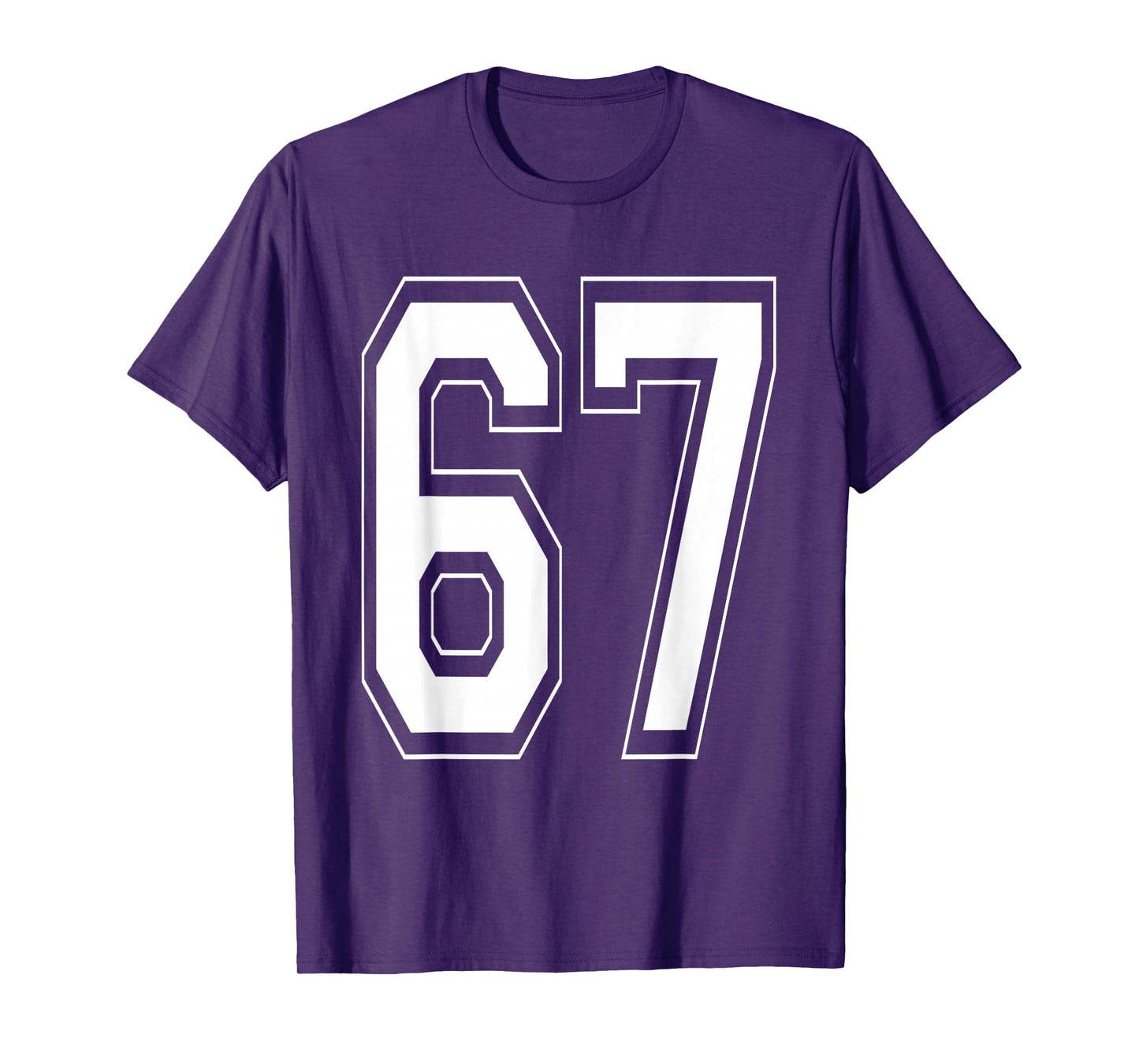 Number 67 TShirt Baseball Football Soccer Numbered Jersey T-Shirt