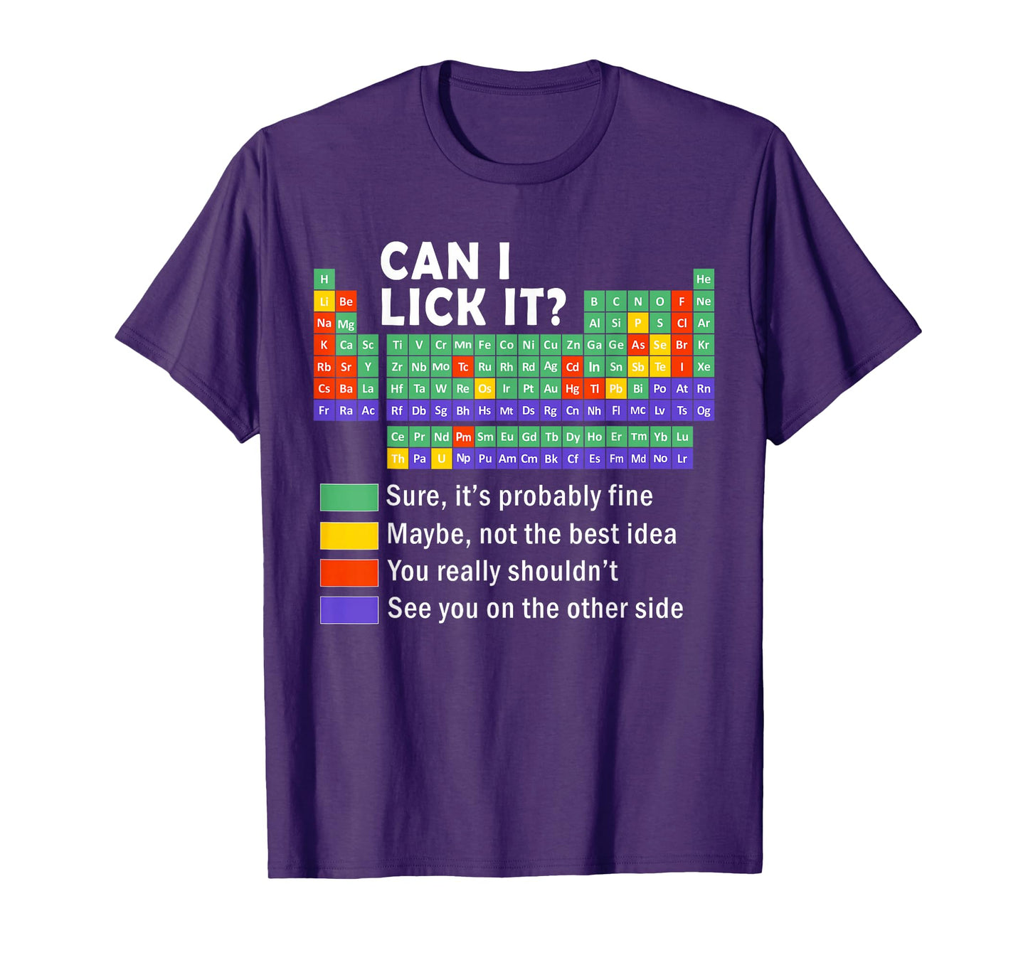 Funny can i lick it periodic table science graphic boys kids T-Shirt