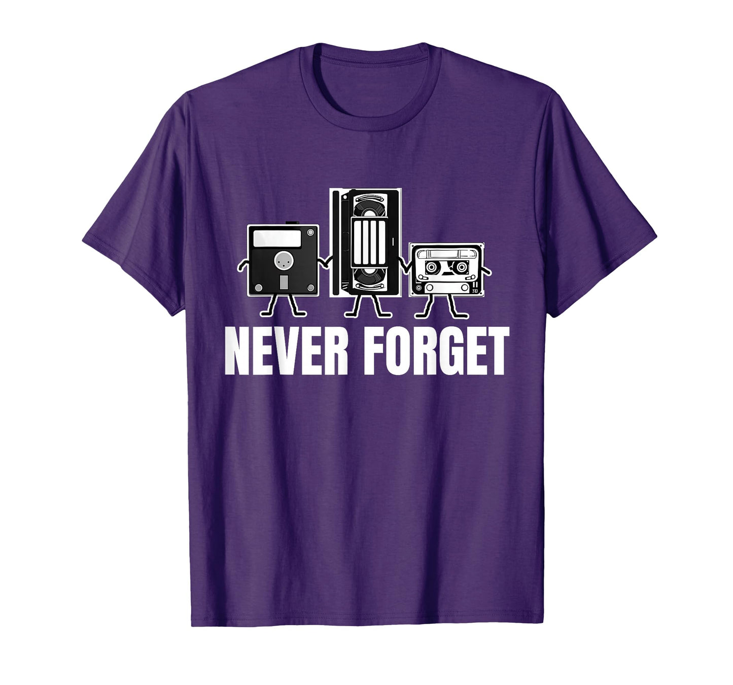 Never Forget Cassette Tape VHS Gamer Meme Mens Funny T-Shirt