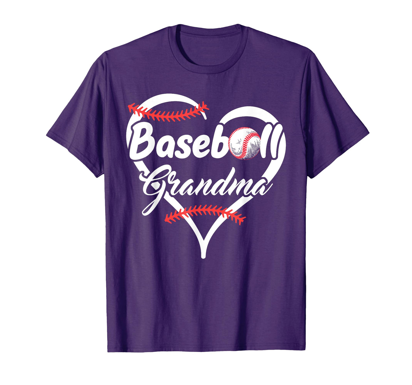 Proud Baseball Grandma Heart T-Shirt