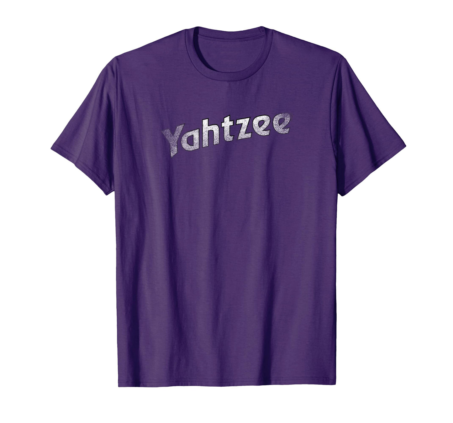 Yahtzee White Classic Distressed Logo T-Shirt
