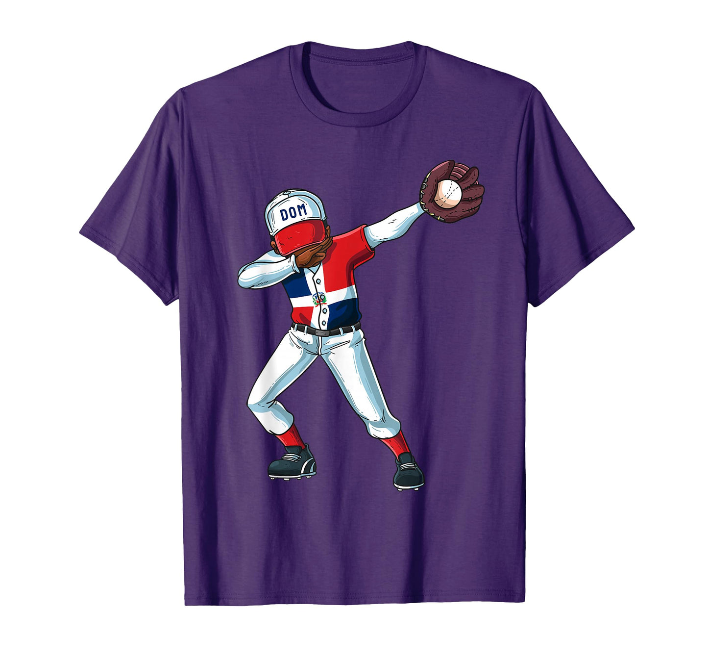 Baseball Dabbing Dominican Republic Player Catcher Pitcher T-Shirt