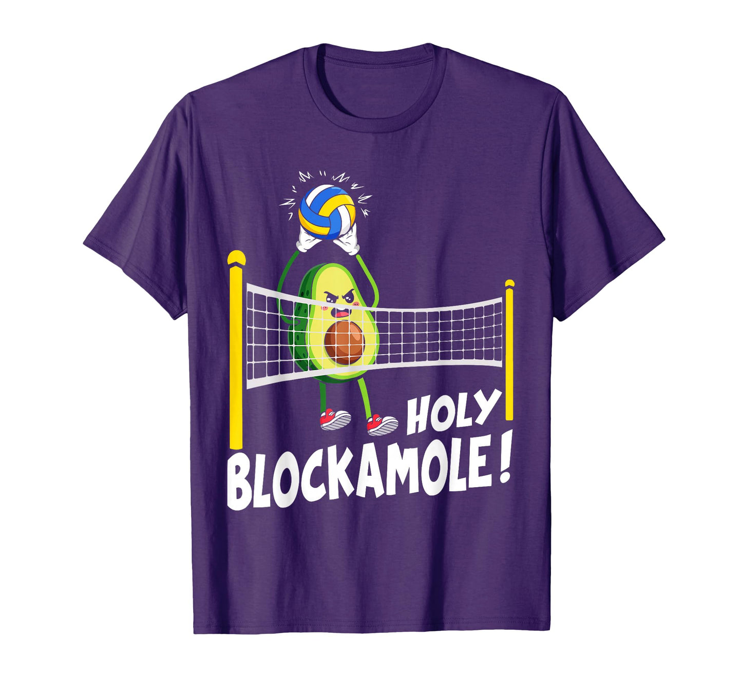 Holy Blockamole Volleyball Player Cute Funny Avocado T-Shirt