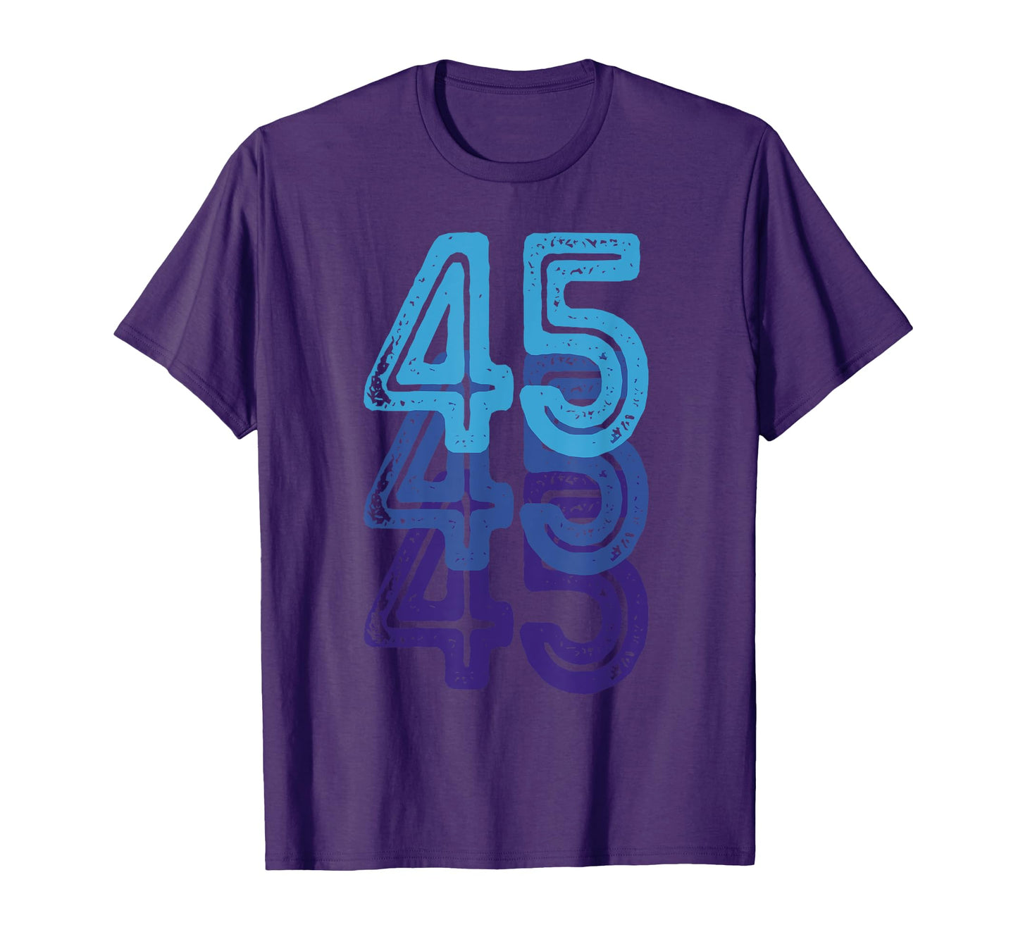 Number 45 Blue Best Classic College Style Birthday Funny T-Shirt
