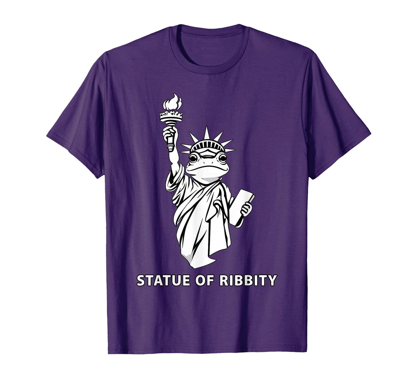 Funny Frog Protest Statue of Ribbity No King Liberty T-Shirt
