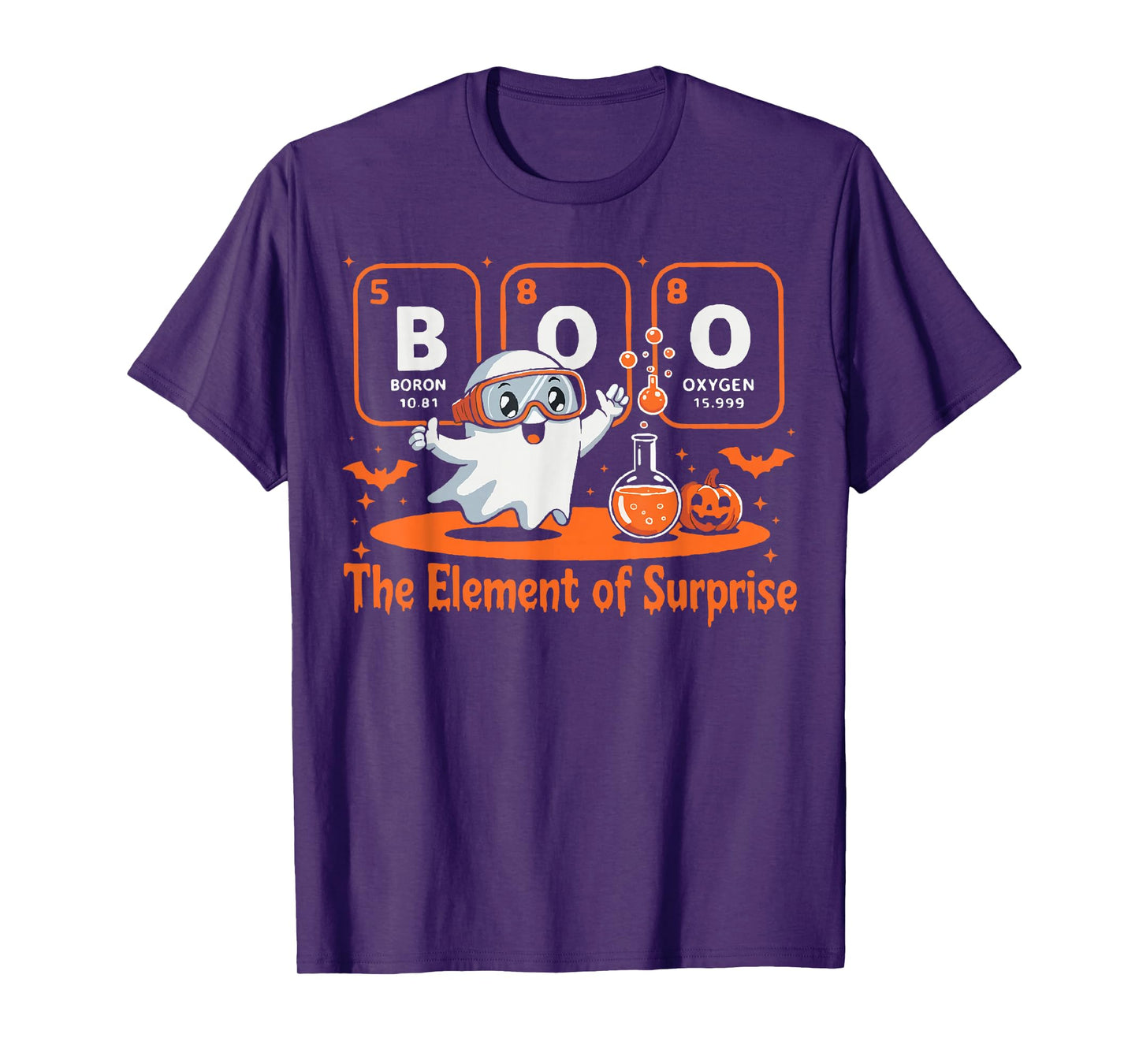 Chemistry Boo The Element of Surprise Cute Chemist Halloween T-Shirt