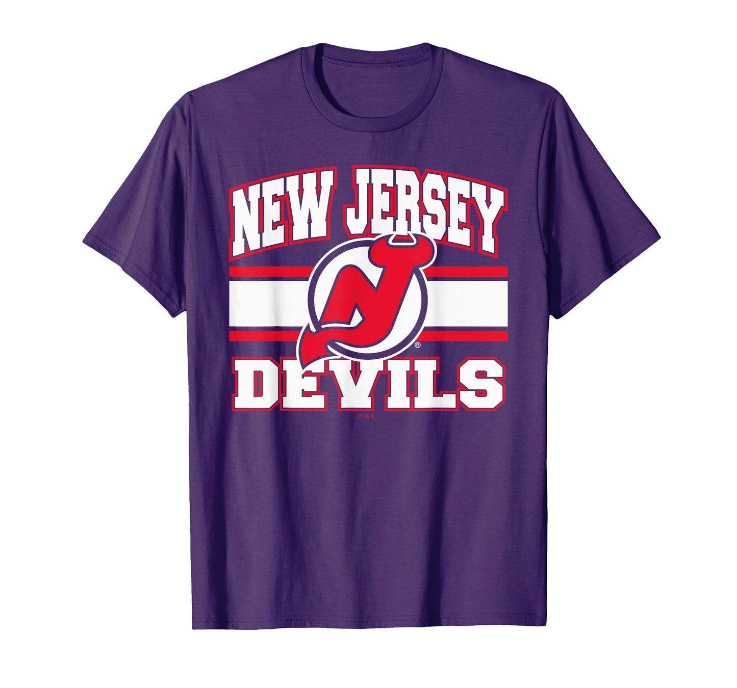 New Jersey Devils Stripe Black Officially Licensed T-Shirt