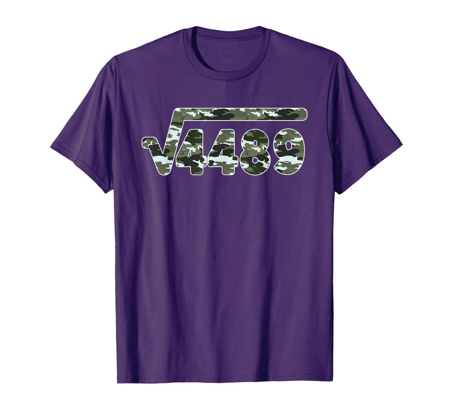 Slang Math Teacher 6 7 Army Pattern Meme Square Root 4489 T-Shirt