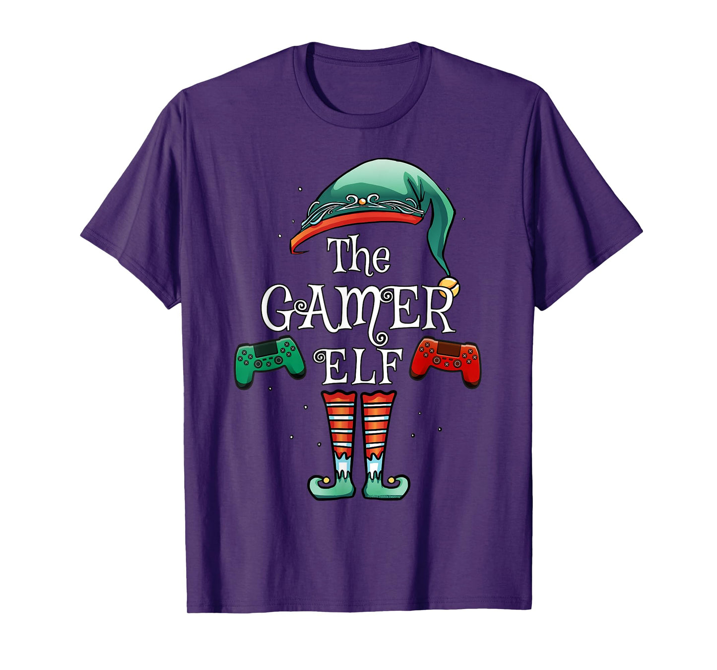 The Gamer Elf Matching Family Christmas Gamer T-Shirt
