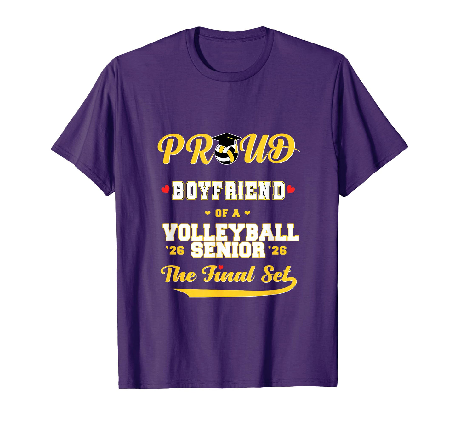 Cool Family '26 Graduation Volleyball Player Boyfriend T-Shirt