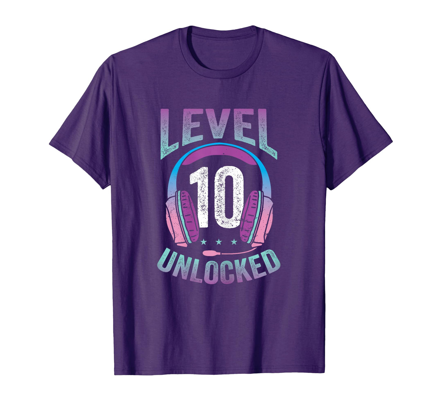 Gamer Girl Level 10 Unlocked Video Game 10th Birthday Gift T-Shirt