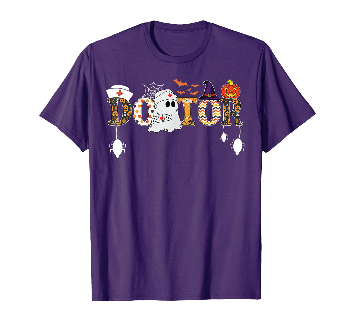 Halloween Doctor Halloween Scrub Tops Nursing Ghost Women's T-Shirt