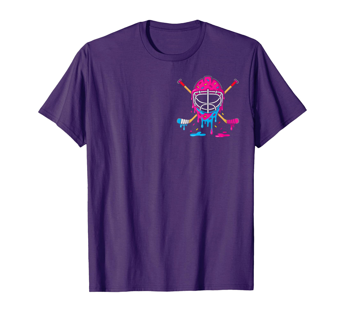 Hockey Ice Cream Drip Boys Ice Hockey Youth Players (2sides) T-Shirt