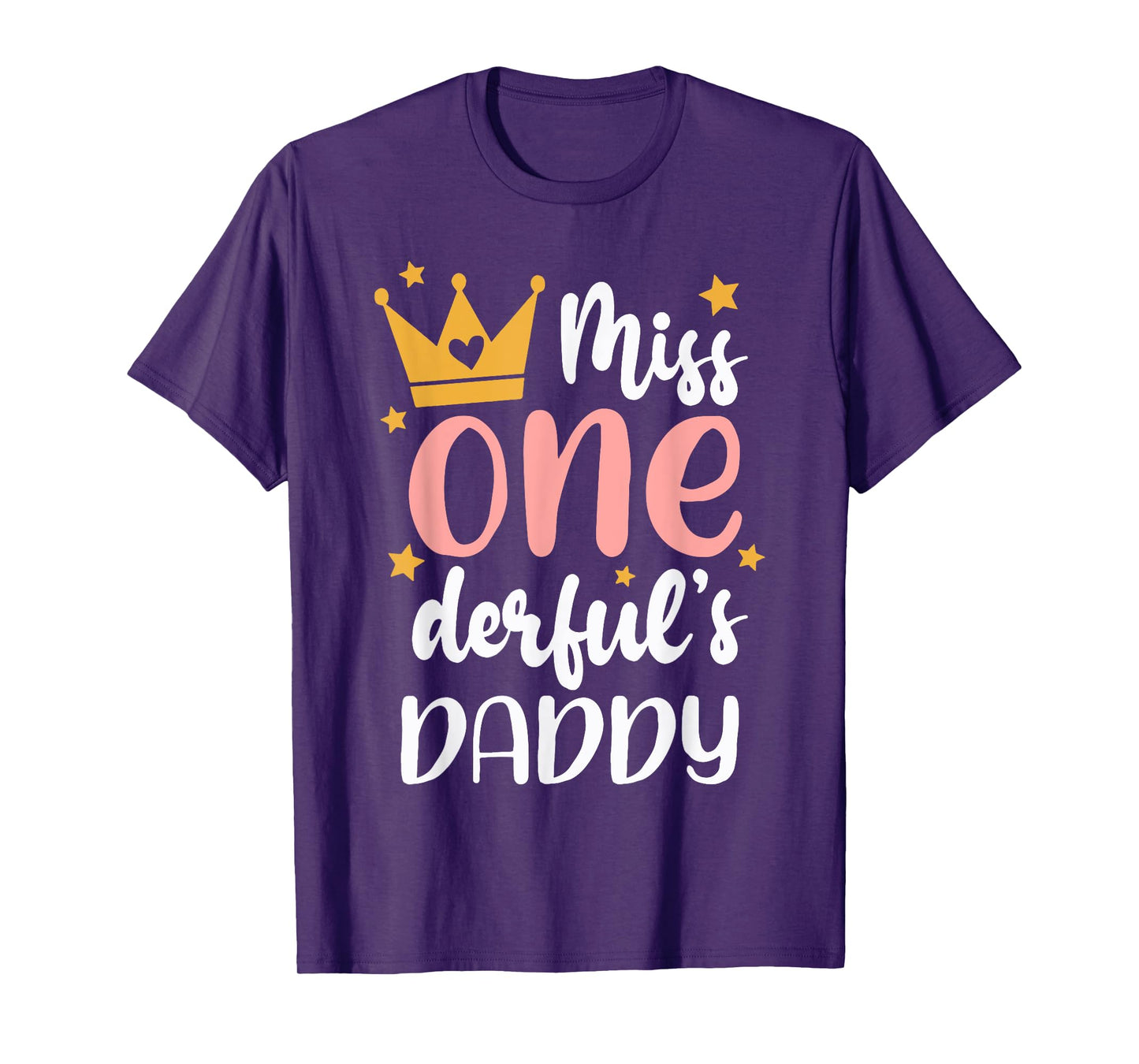 Daddy of Miss Onederful 1st Birthday Girl Family Matching T-Shirt