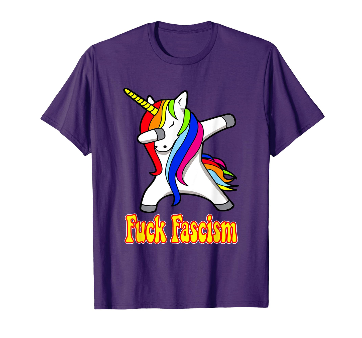 Fuck Fascism - Dabbing Unicorn T-Shirt