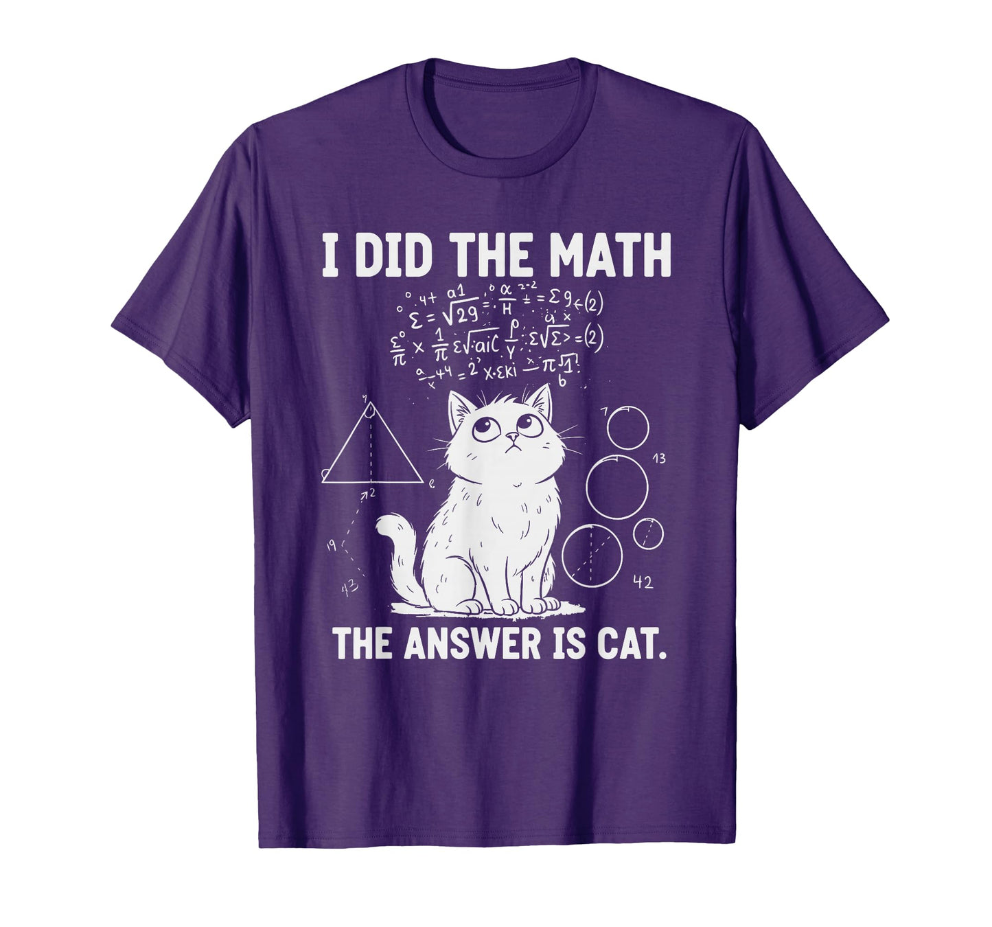 I Did The Math The Answer is Cat Funny T-Shirt