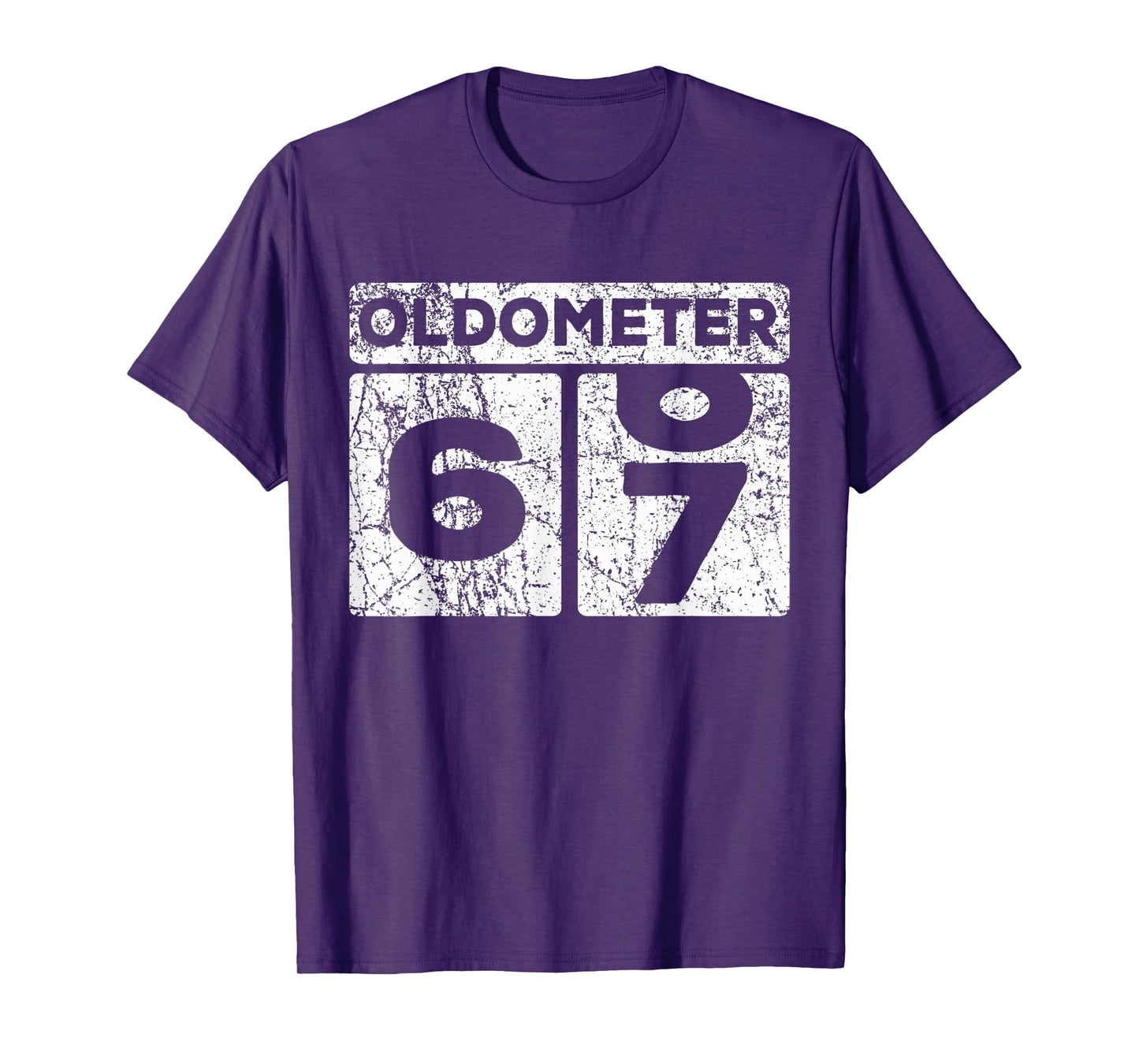 Oldometer 66-67 Car Odometer Funny 67th Birthday T-Shirt