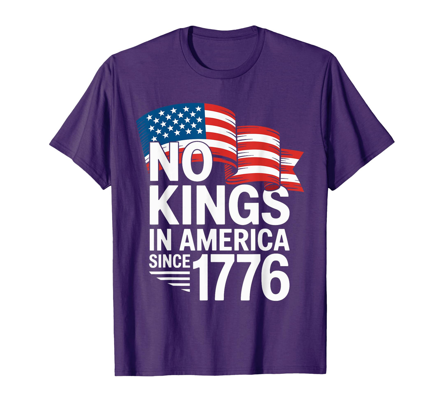 No Kings In America Since 1776 Pro Democracy Protest Sign T-Shirt