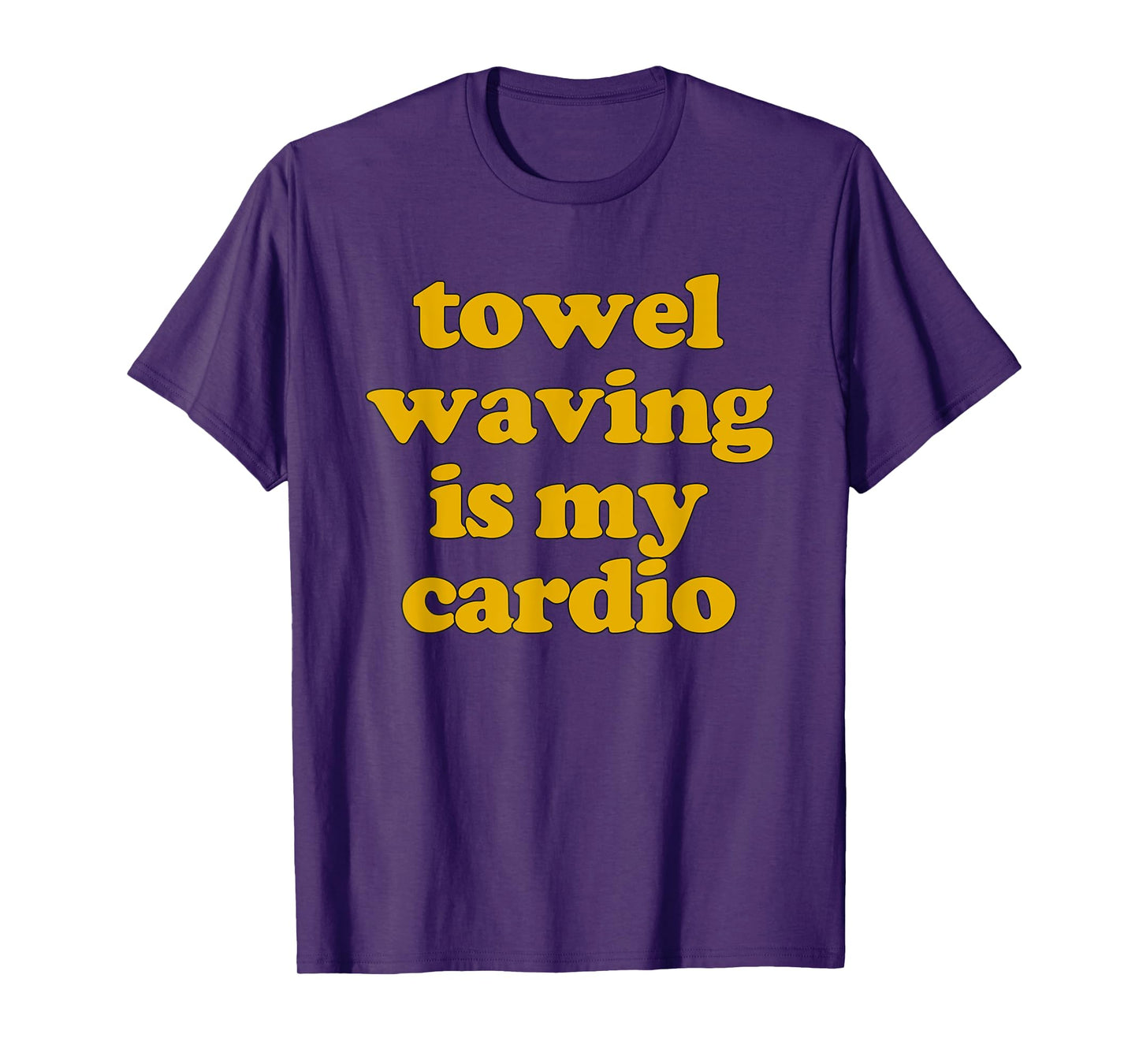 Towel Waving in My Cardio T-Shirt