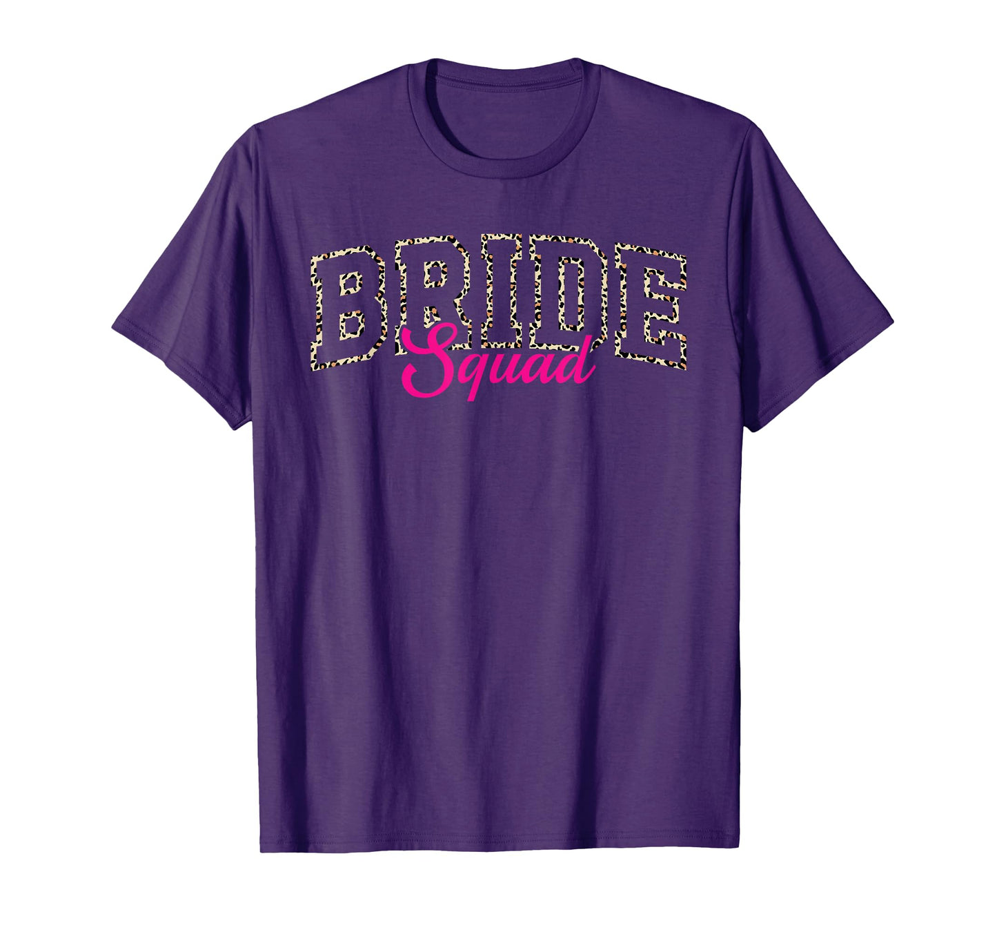 Bride Squad Leopard Bridesmaid Bridal Shower Bachelorette T-Shirt