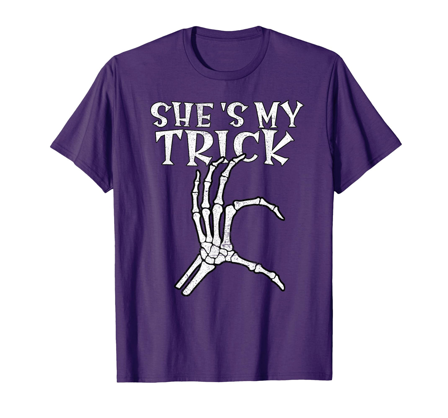 She's My Trick Heart Matching Couple Halloween Boyfriend T-Shirt