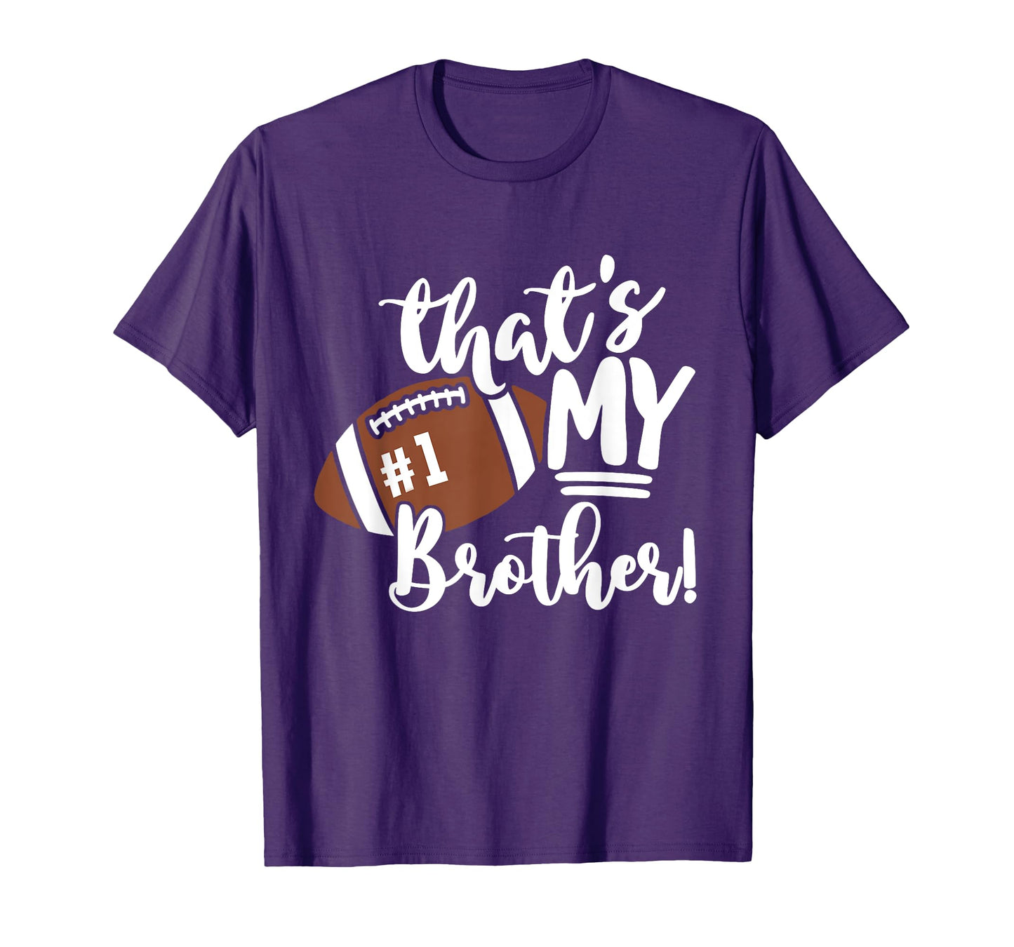 That's My Brother Football 1 Jersey Number Vintage Mom Dad T-Shirt