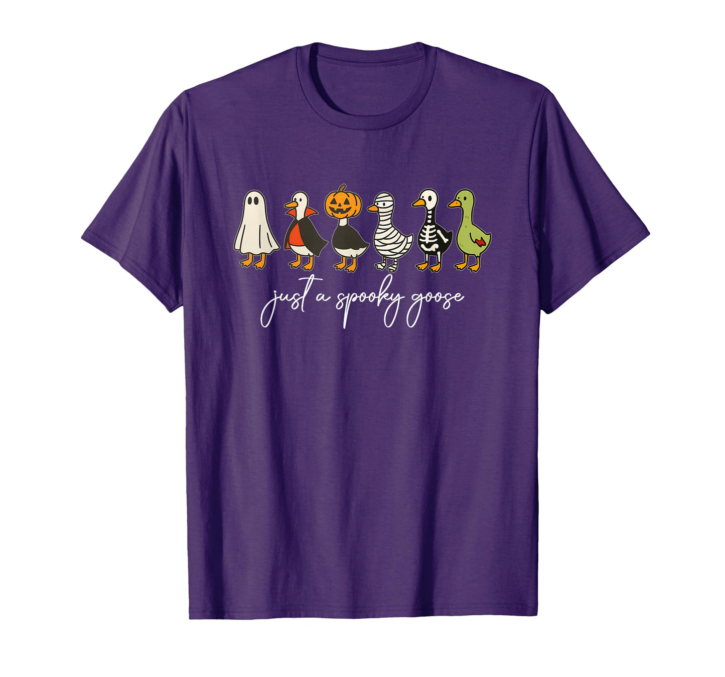 Just A Spooky Goose Halloween Silly Goose Funny Halloween T-Shirt