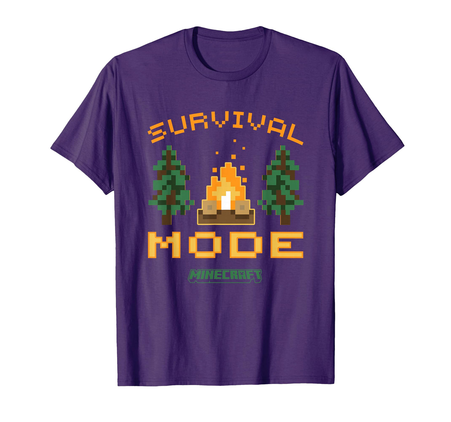 Minecraft Survival Mode Campfire In The Woods T-Shirt