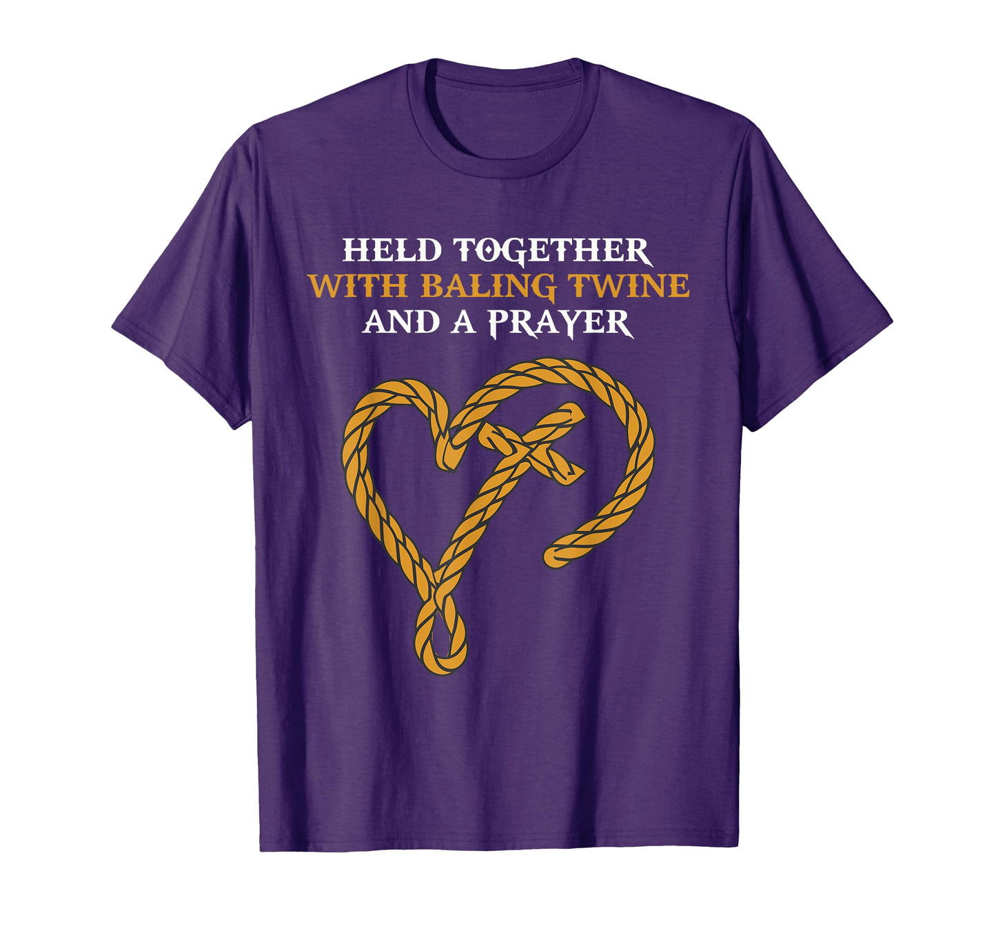 Held Together With Baling Twine And A Prayer Christian Women T-Shirt