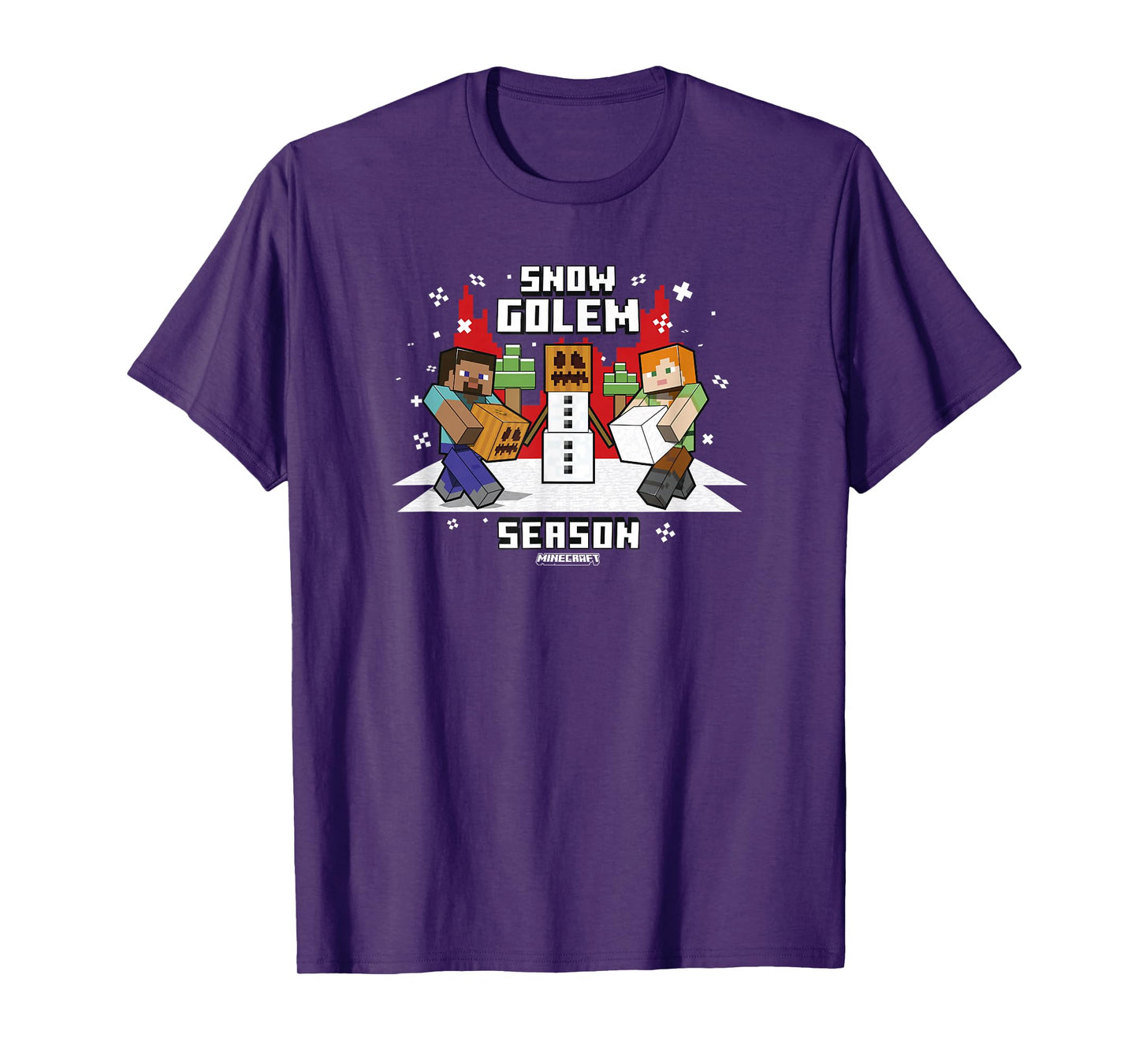 Minecraft Christmas Snow Golem Season T-Shirt