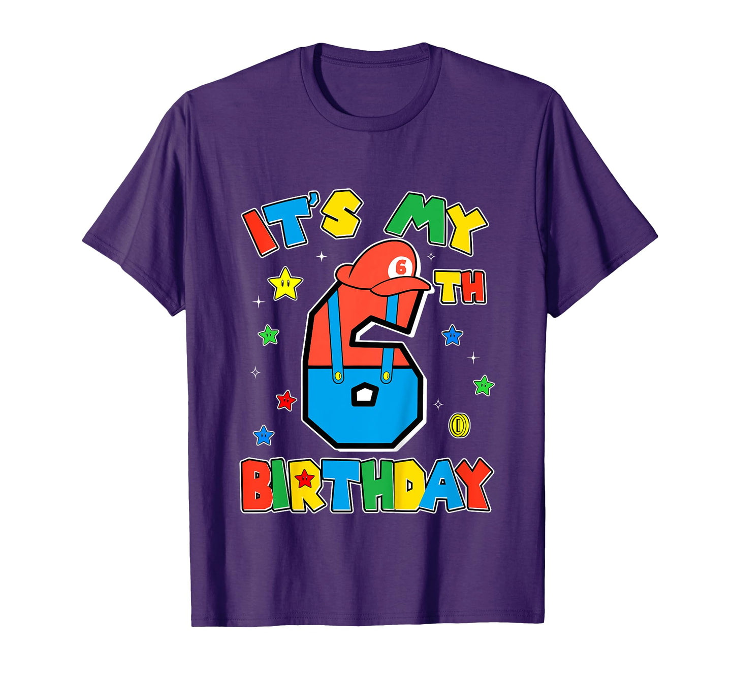 Kids 6th Birthday Boy Super Gamer Gaming Theme B-day Party Boys T-Shirt