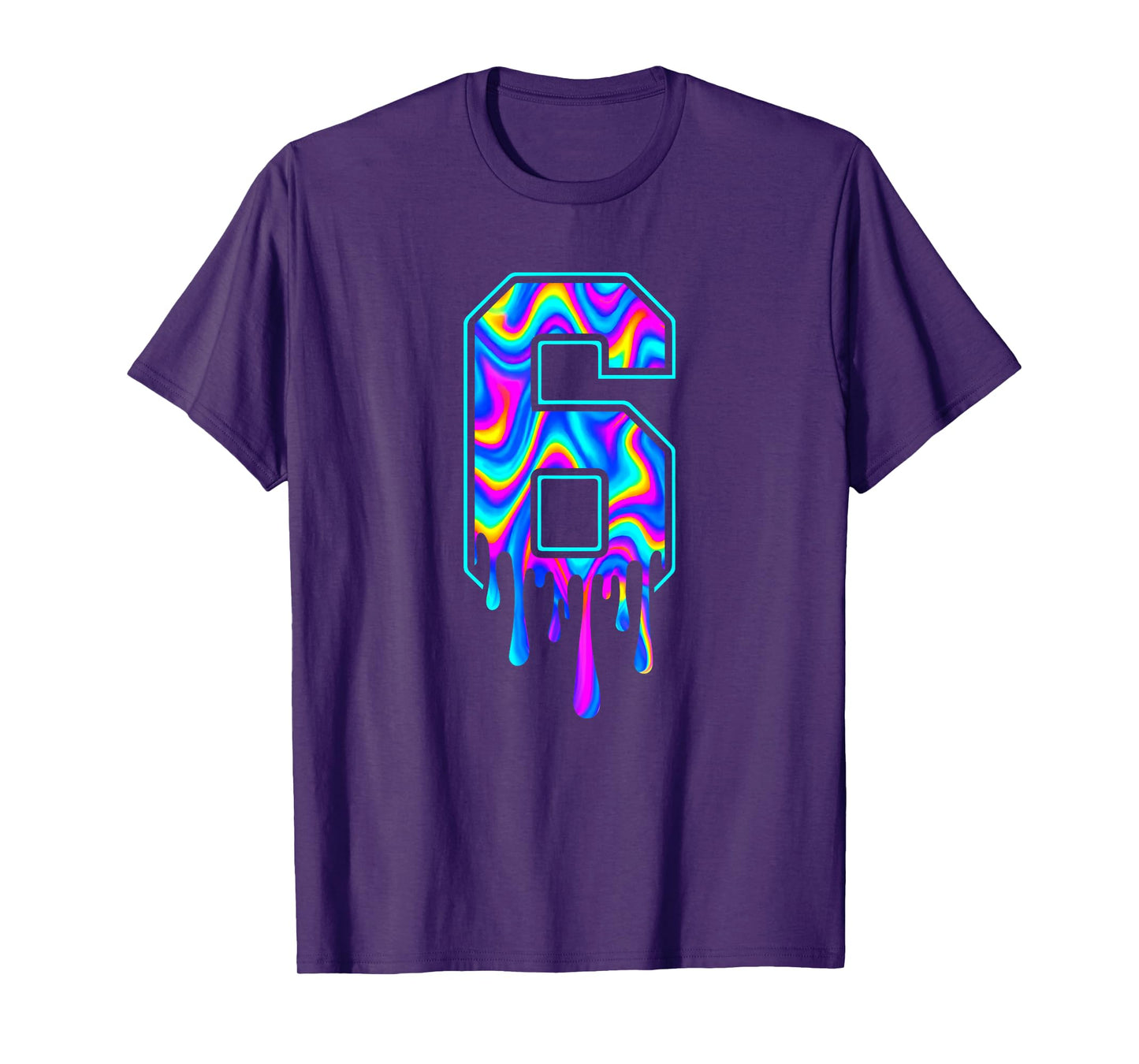 Swirl Rainbow Six Seven Meme 6 7 Halloween Matching 6 T-Shirt
