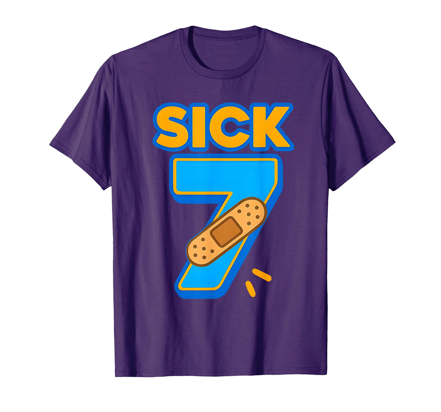Sick Seven Meme Six Seven Sick 7 Funny Birthday Bandage T-Shirt
