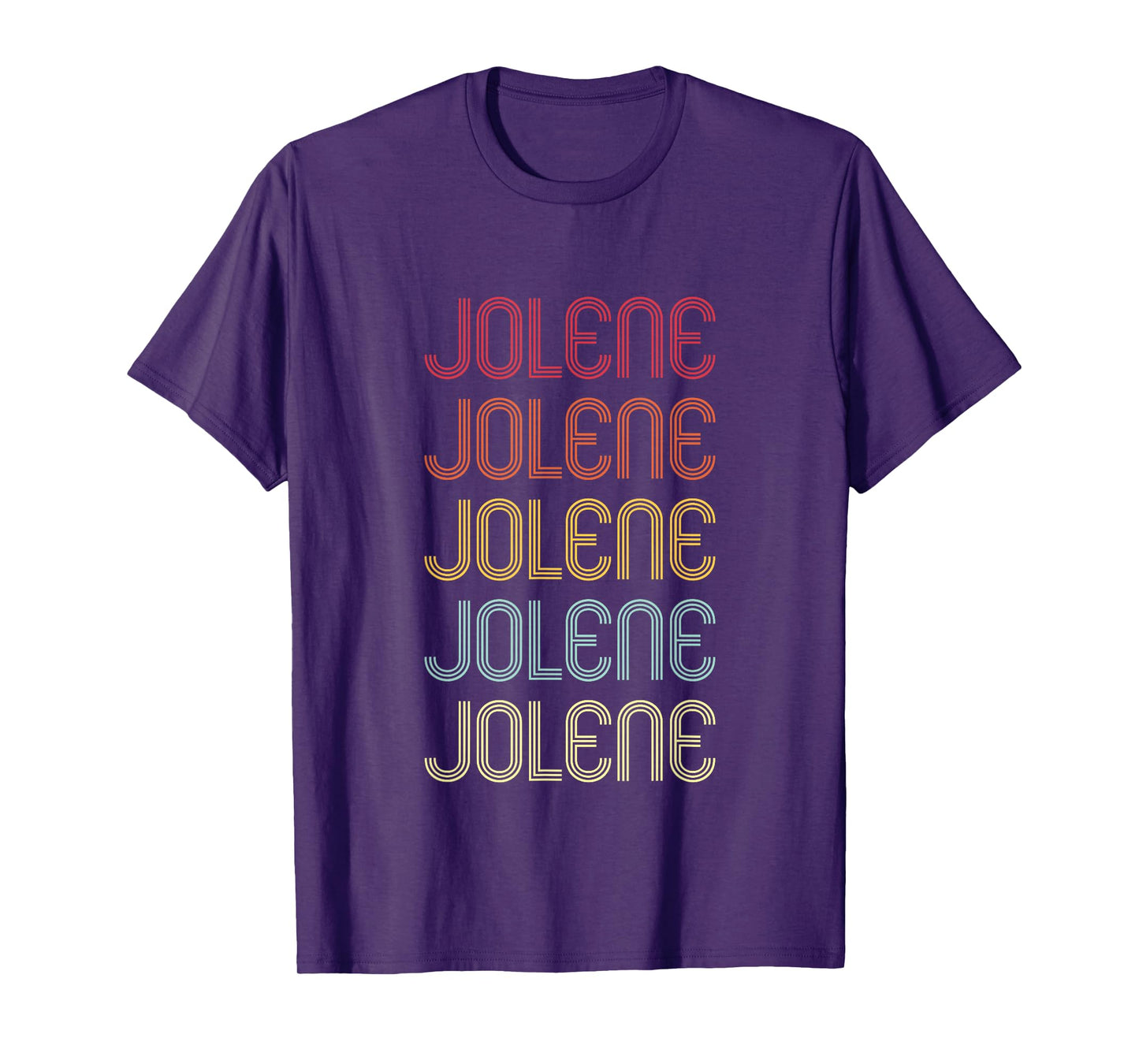 Jolene Retro Wordmark Pattern Vintage Personalized 70s T-Shirt
