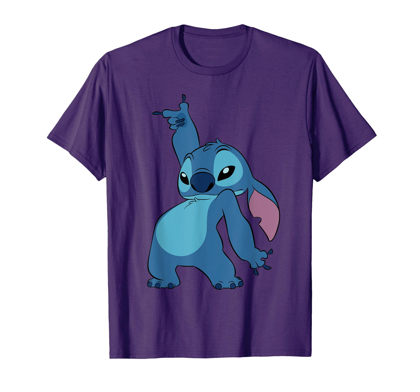 Disney Lilo & Stitch Disco Dance Pose Front and Back 2-Sided T-Shirt