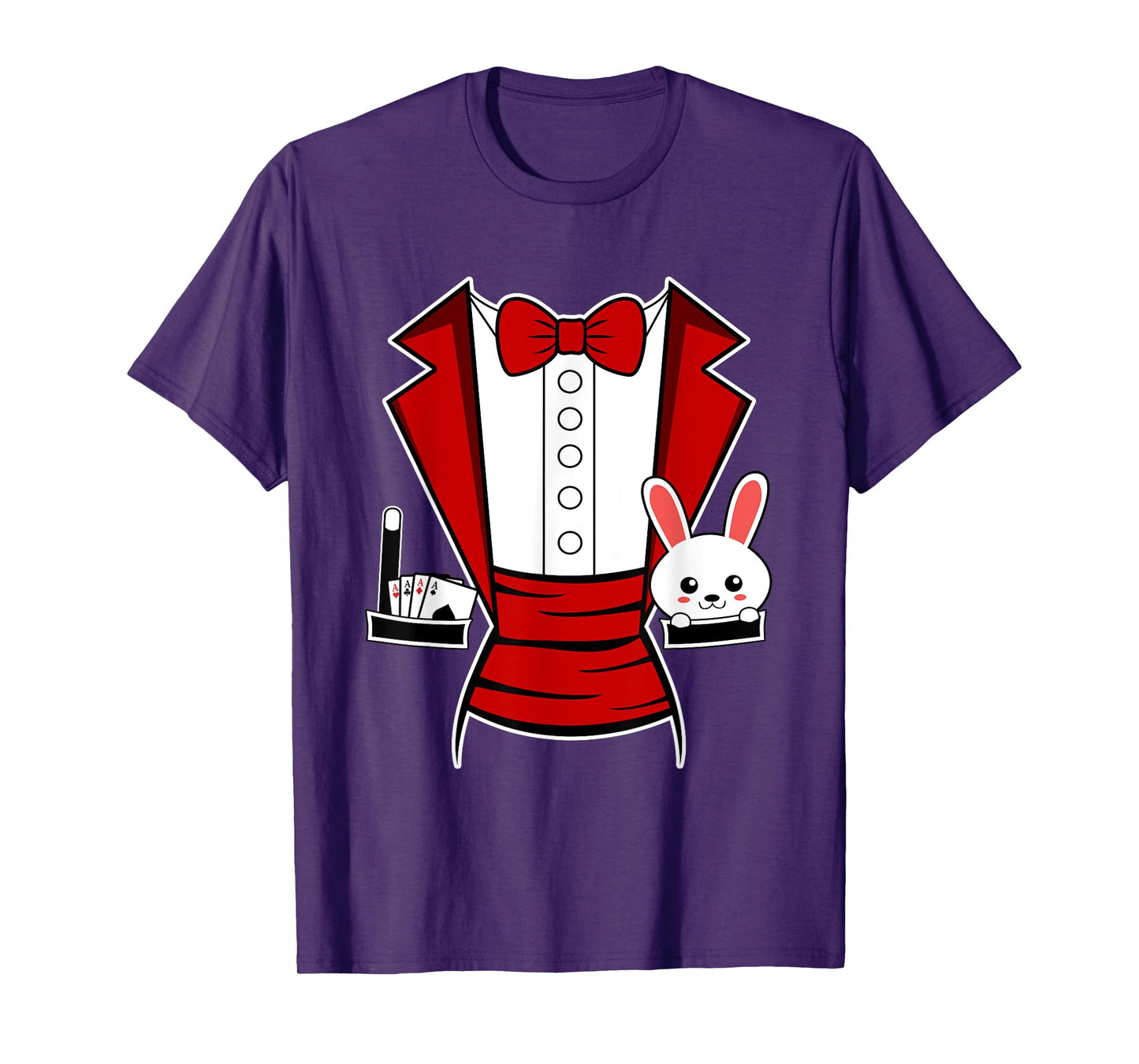 Kids Adult Halloween Magician Costume Tuxedo Magic Show Men T-Shirt