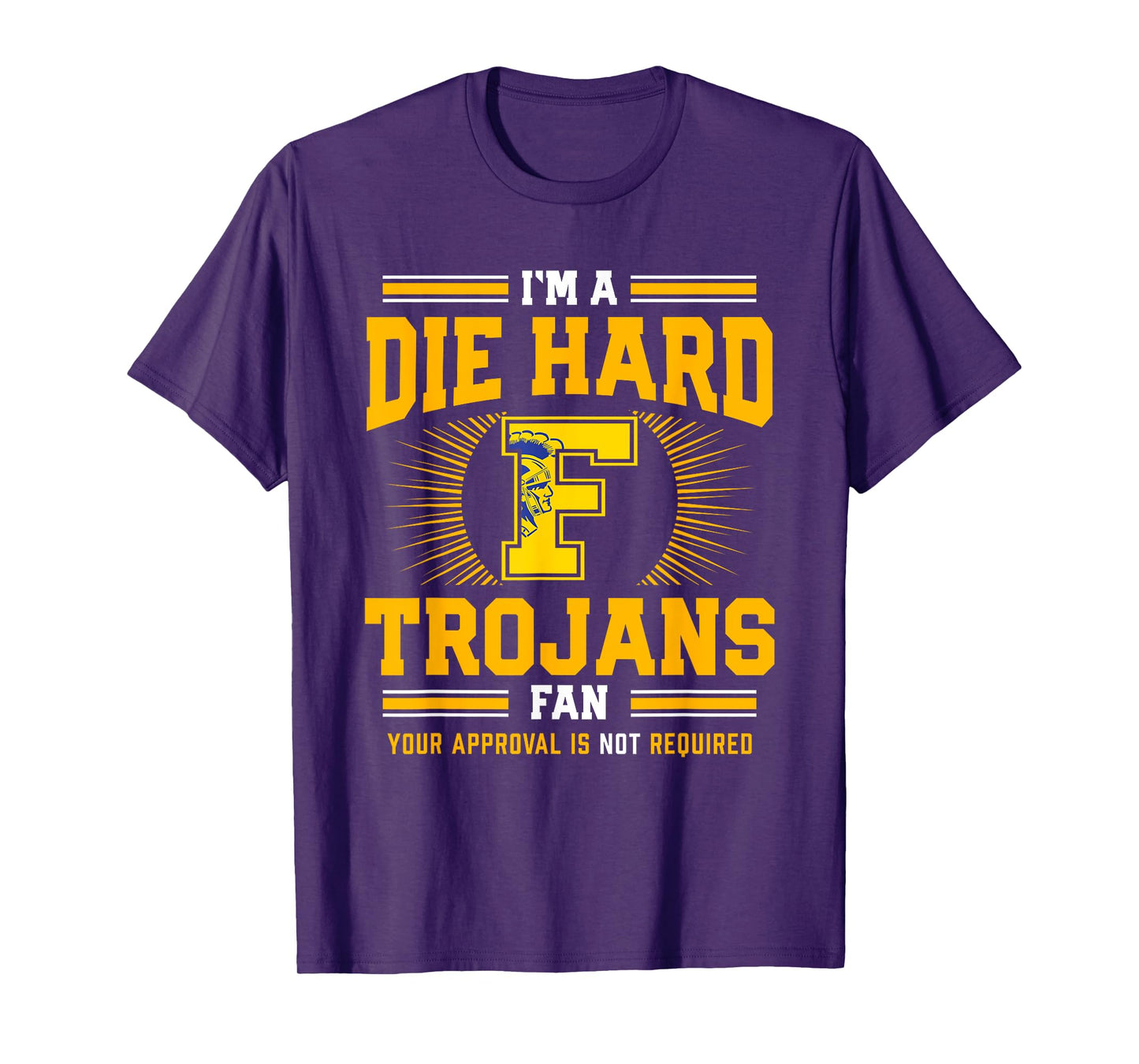 Findlay Trojans Logo Die Hard Fan HS T-Shirt
