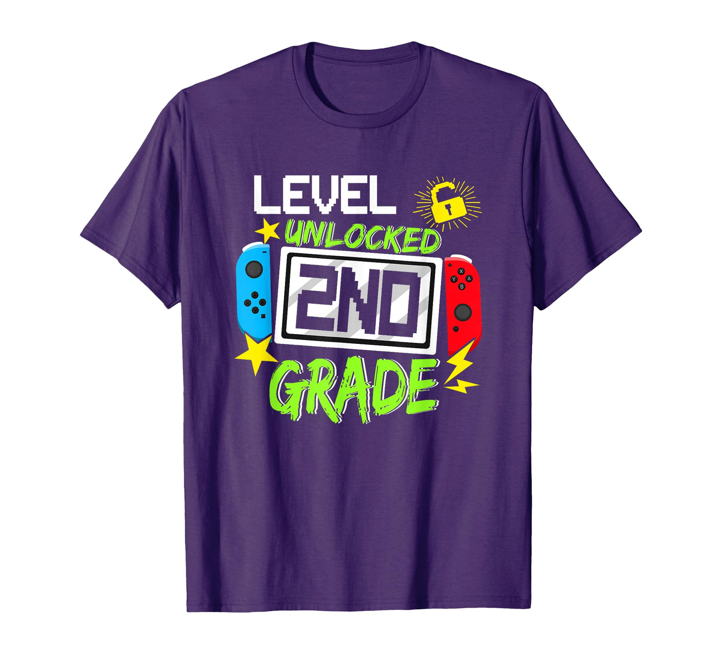 2nd Grade Level Unlocked Video Game Back to School Boys T-Shirt
