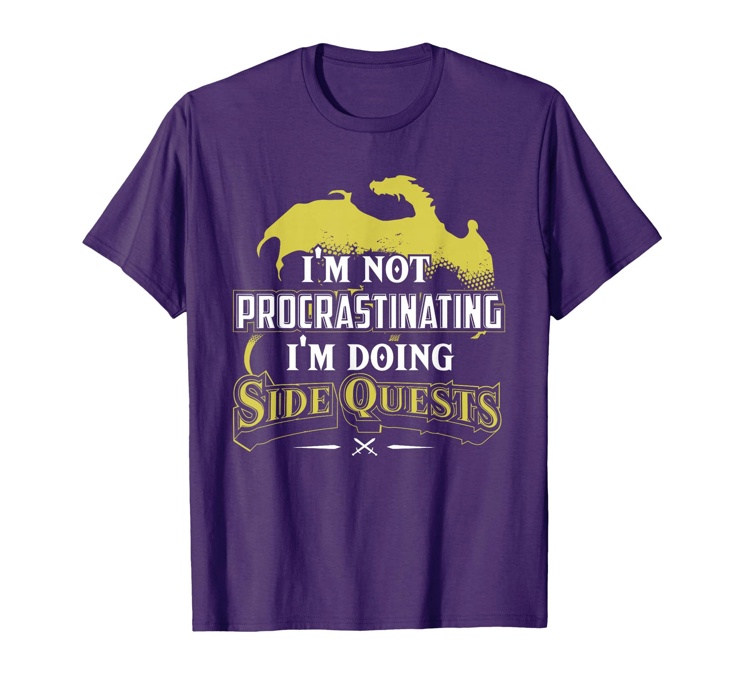 RPG Gamer T-Shirt: I'm Doing Side Quests - Casual Crew Neck, Short Sleeve, Adult Polyester Tee (Black)